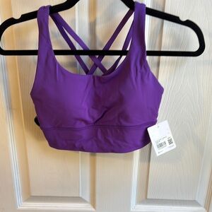Purple Strappy Sports Bra